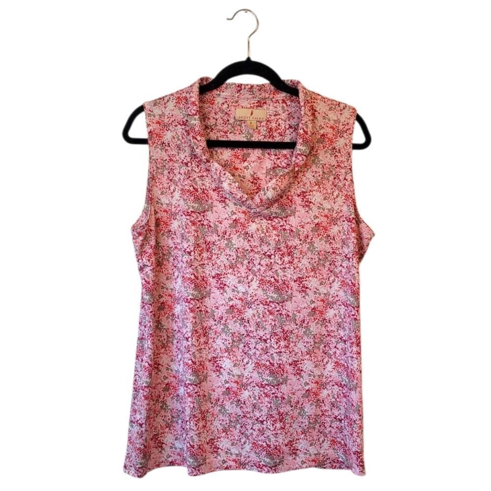 Sport Haley Women's Pink Red Dot Print Golf Top Size XL